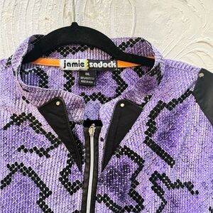 Jamie Sadock Lavender and Black Patterned Jacket